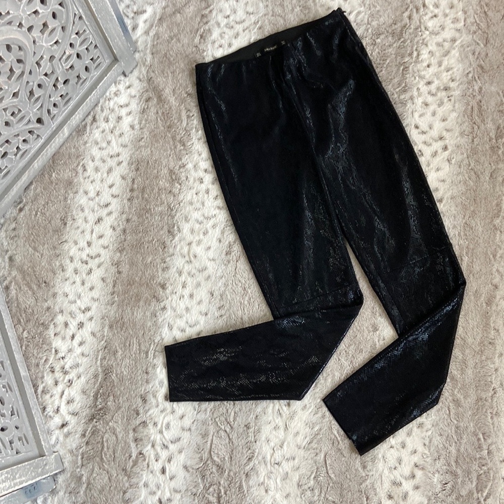 ZARA black snakeskin leggings small dark feminine animal print witchy whimsigoth